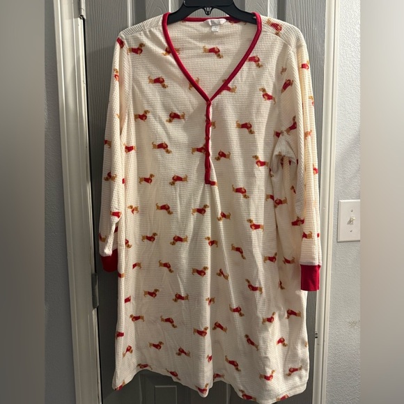 Women’s Charter club intimates fleece waffle knit sleepshirt NWOT Size 1X - Picture 1 of 8